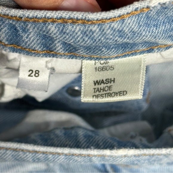Reformation Tahoe Destroyed Denim Straight Leg Jeans Womens 28 - Picture 5 of 8